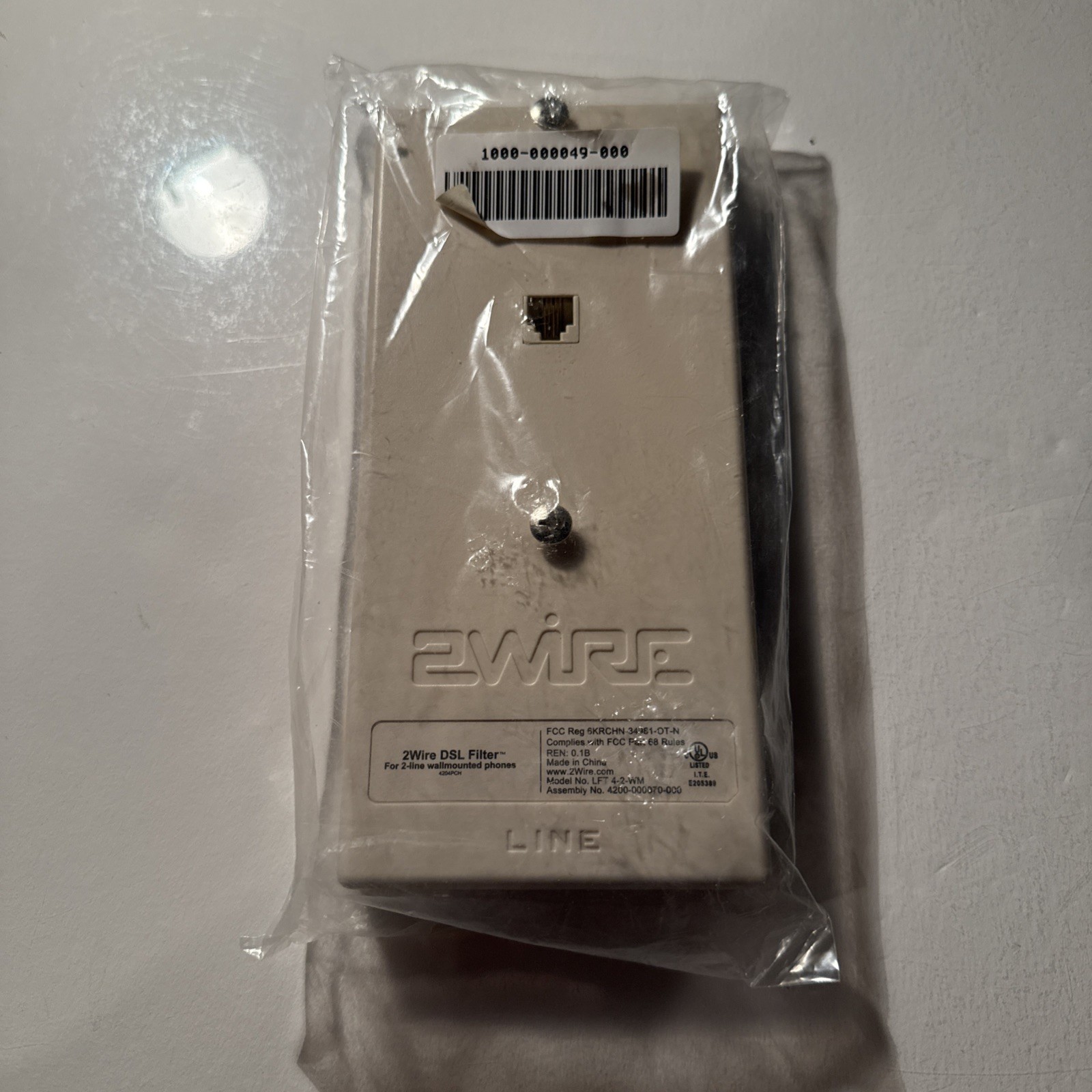 2x (Two)  2Wire DSL Filter Single-Line Wall Mount LFT 4-1-WM 1000-000049-000