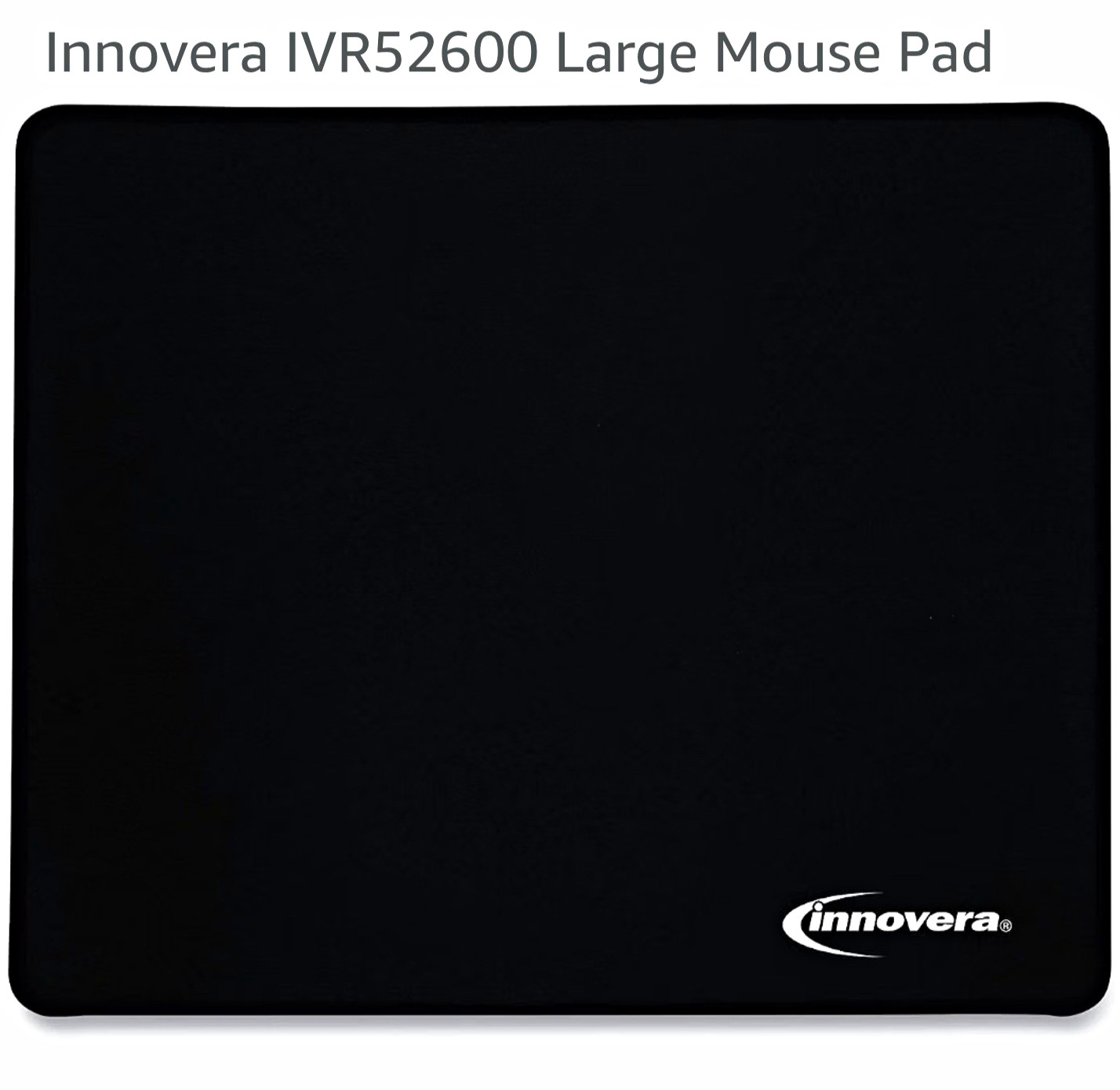 Innovera Large/XL Non-Slip Black Fabric Mouse Pad IVR52600 9.87 x 11.87
