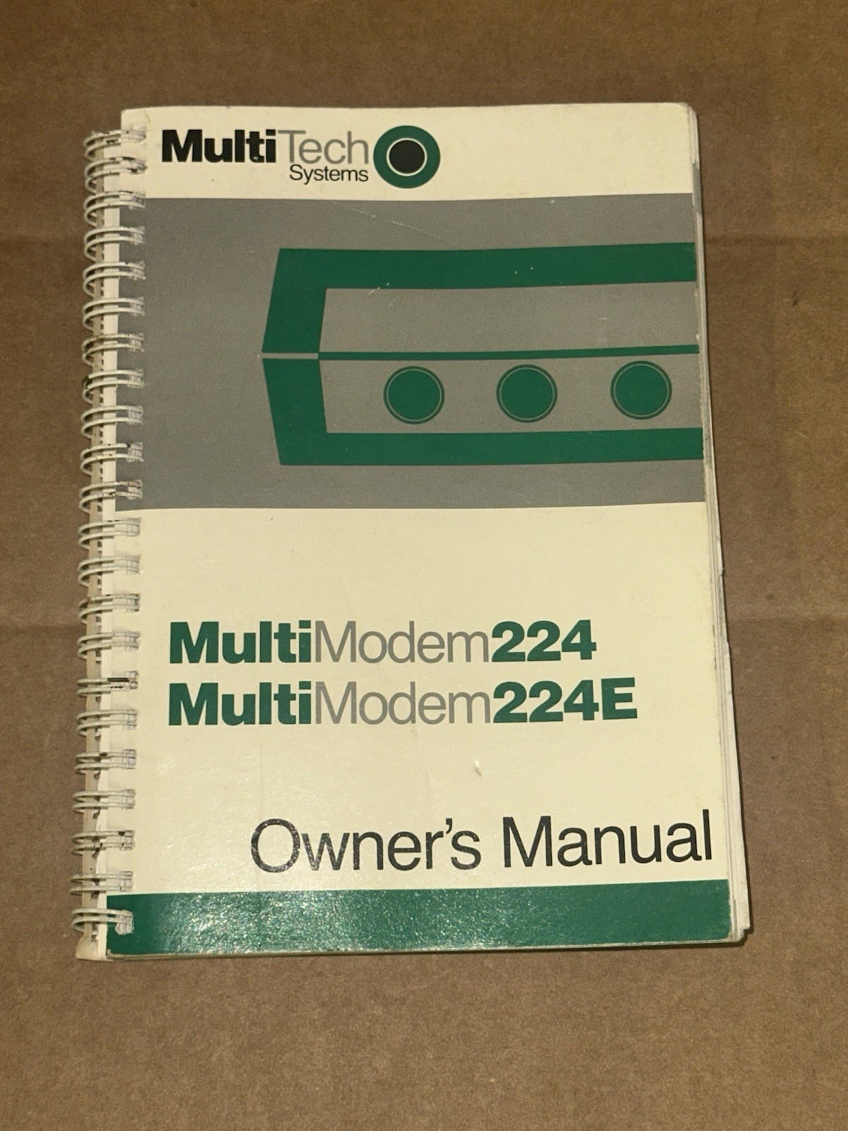 MultiTech Systems Multi Modem 224 224E Owners Manual Computer PC Operating 1980s
