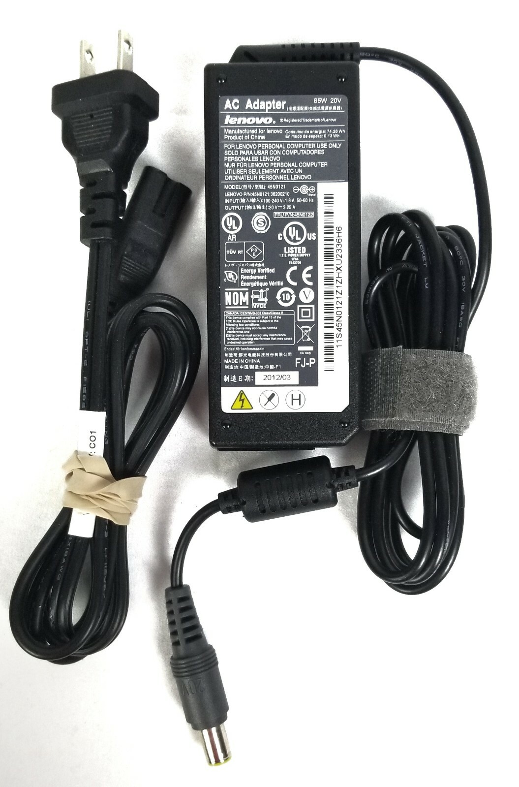 New Genuine Power AC Adapter for Lenovo 65 Watt 20V 3.25A ADLX65NCT2A