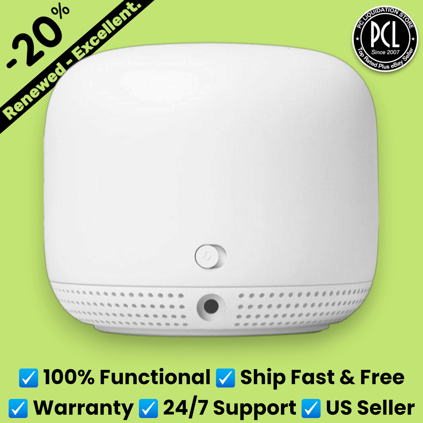 ✅Google Nest WiFi AC1200 Add-on Point Range Extender 1600 sqft Coverage GA00667✅