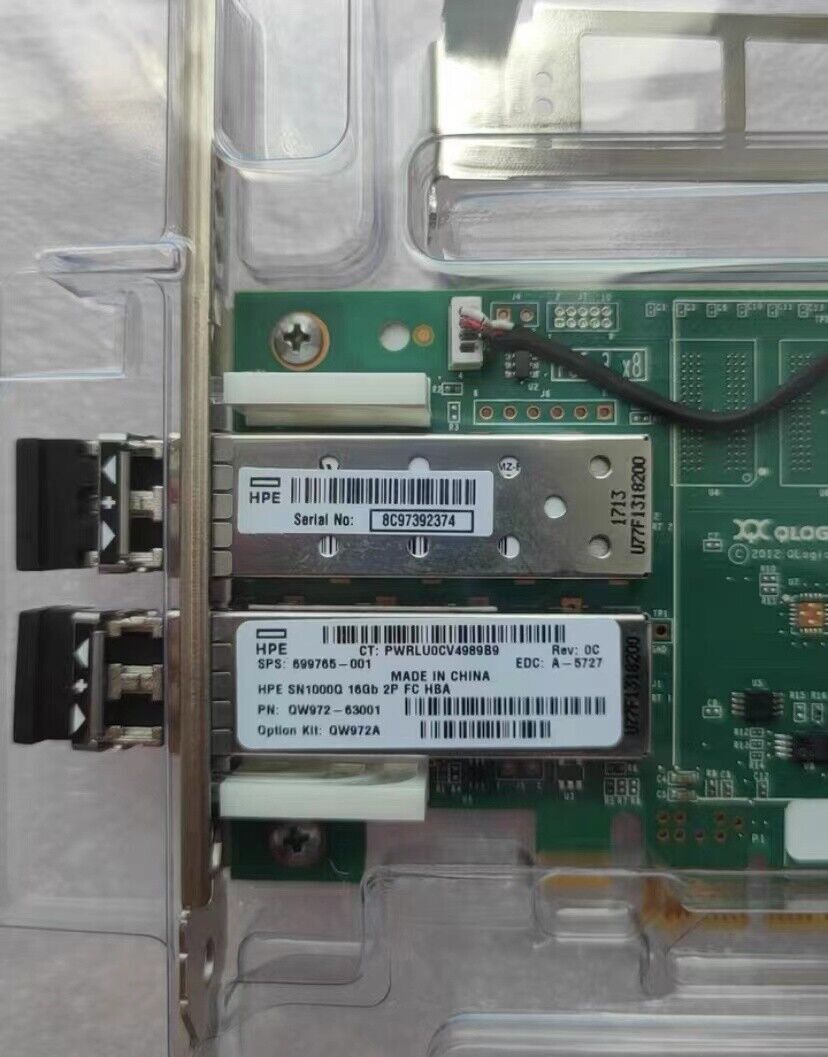 QLE2662-HP QLogic StoreFabric SN1000Q 16Gb 2P PCIE HBA 699765-01 QW972