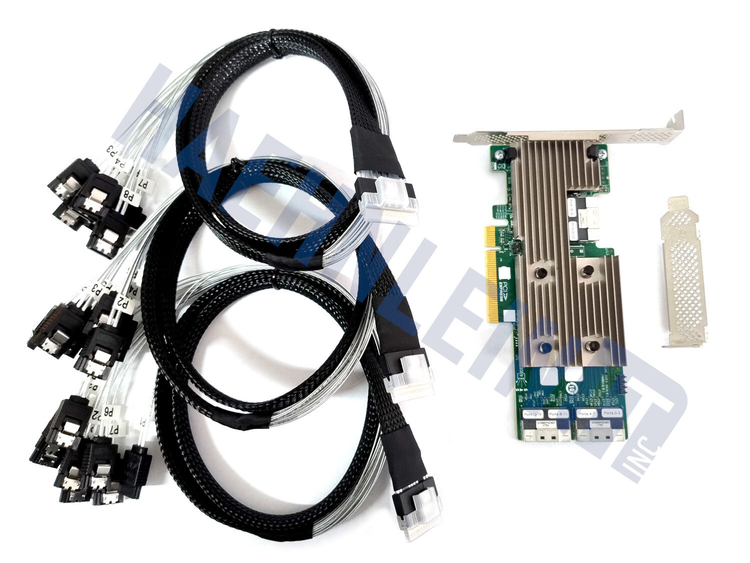 Broadcom Avago 9306-24i SATA / SAS HBA Controller 12Gbps IT-Mode 24port + cables