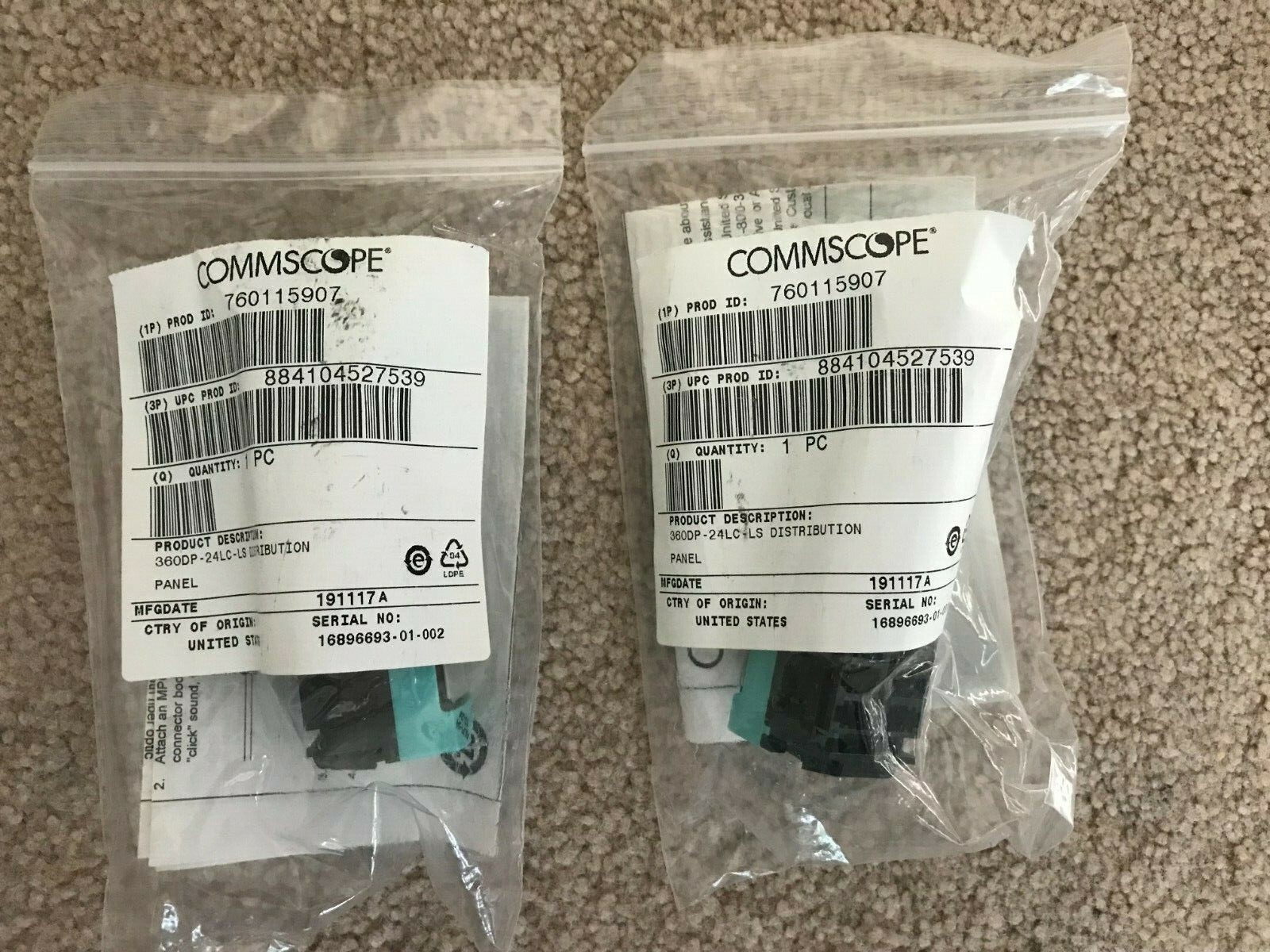 CommScope SYSTIMAX InstaPATCH® 360, Multimode Adapter 24-PORT-LC to LC Aqua