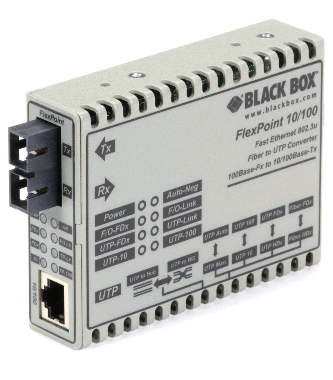 Black Box FlexPoint LMC100A-SC-R3 Tanscevier Media Converter LMC100ASCR3