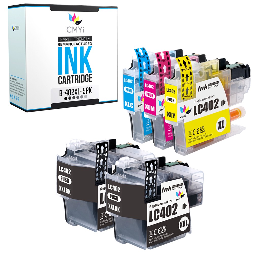 CMYi 5-Pack Compatible LC402XL Ink Cartridges Combo fits Brother MFC-J6940DW
