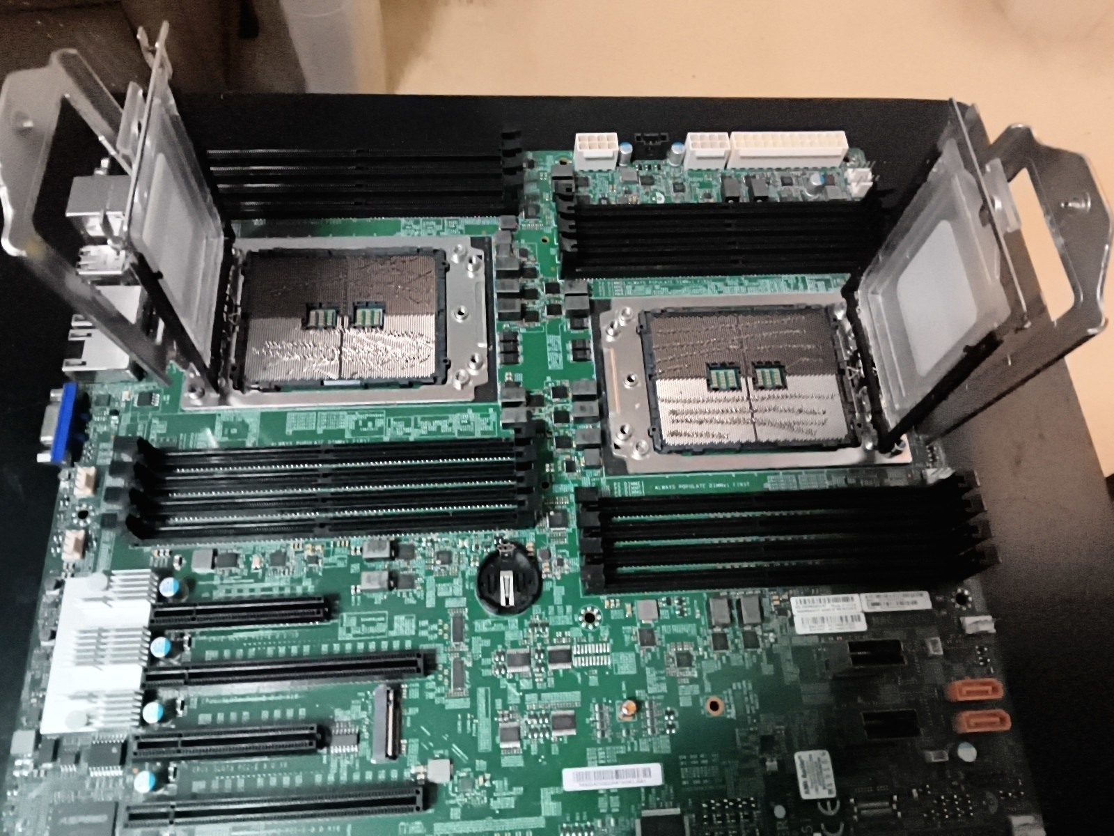 Supermicro H11DSi Dual AMD EPYC SP3 Motherboard PARTS ONLY Damaged Sockets