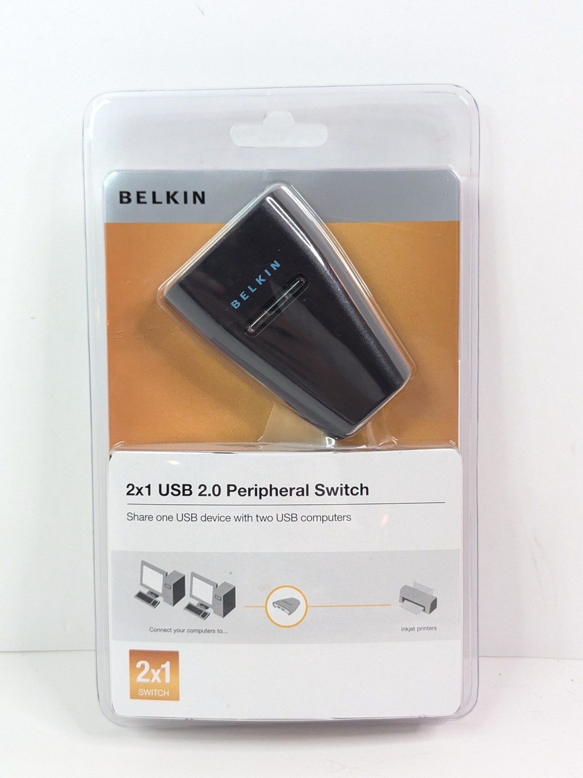 Belkin 2x1 USB 2.0 Peripheral Switch F1U201v2 New