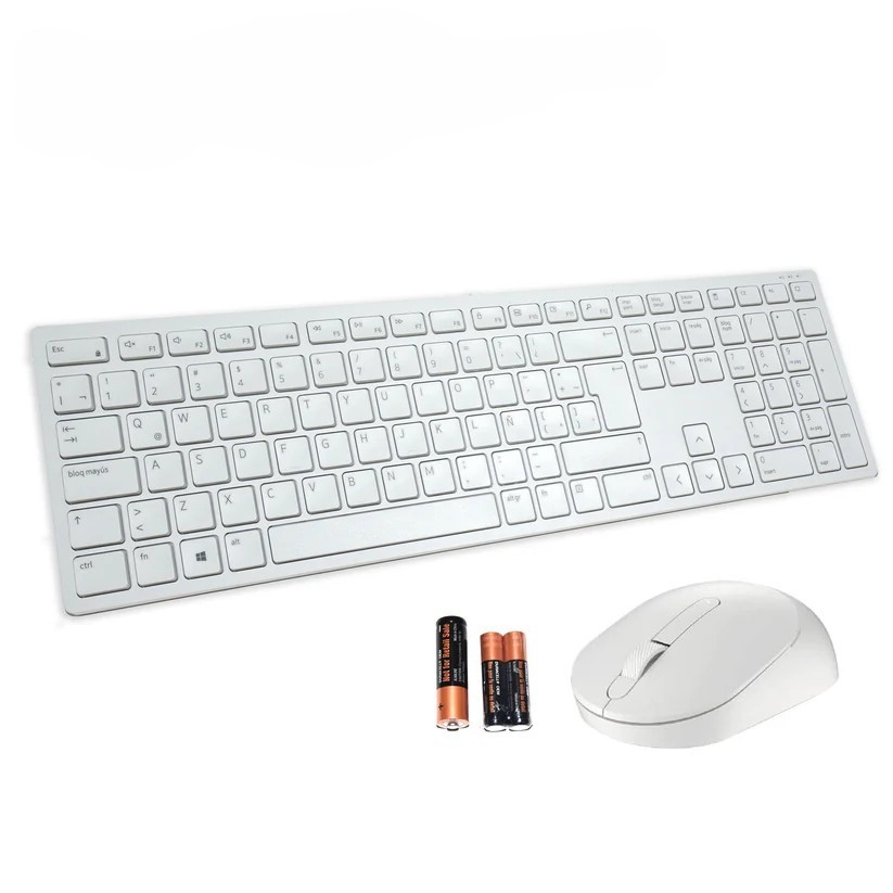 Lot of 10 Dell KM5221W Pro White 2.4GHz Latin QWERTY Wireless Combo HGX2K