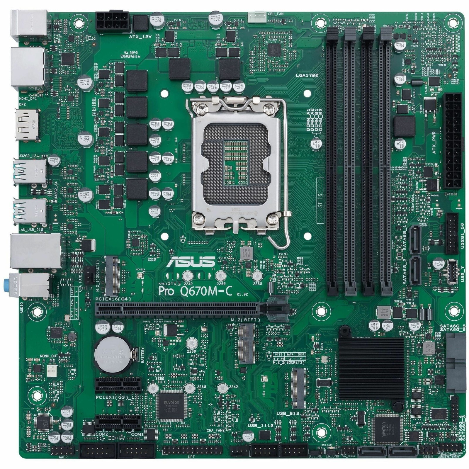 Asus PROQ670MCCSMSI Micro ATX Motherboard LGA-1700 Intel Q670