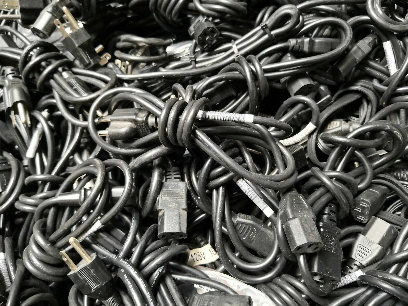 Lot of 50 3-Prong Power Cables 6FT PC, Printer Power Cord