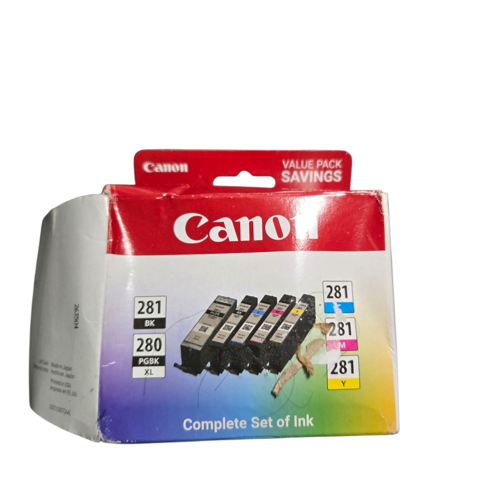 Canon PGI-280XL/CLI-281 5 Color Pack Genuine - Open Package