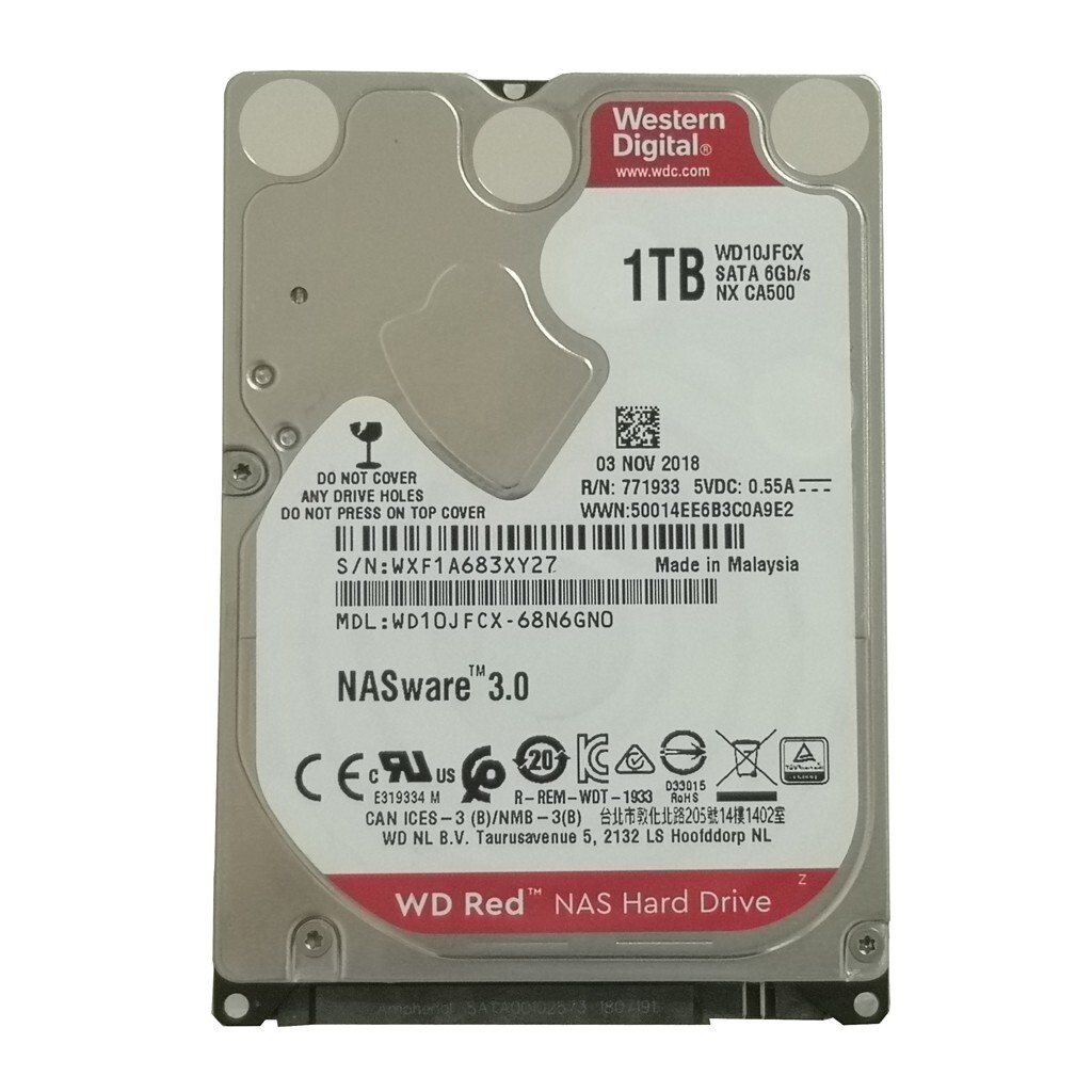 FOR FIT Western Digital 1TB WD10JFCX 5400RPM 16MB SATA 2.5" NASware 3.0 HDD