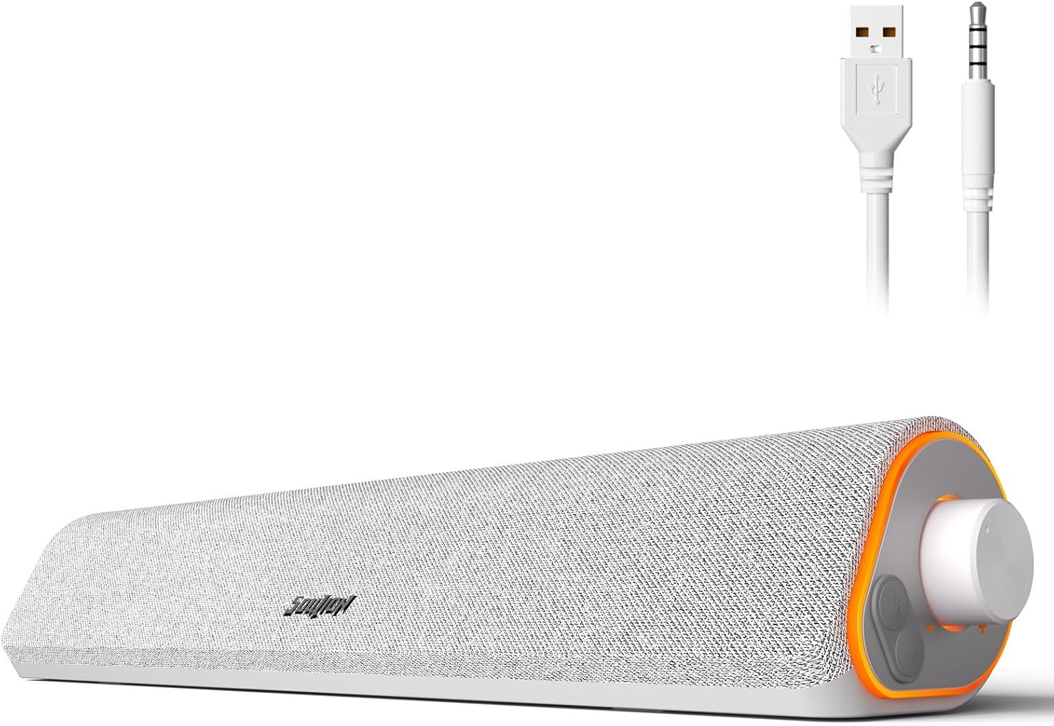  R50 Bluetooth Computer Speakers, USB Powered Pc Speakers for Desktop White