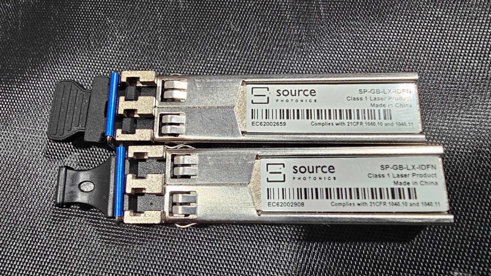 Lot of 2 Source Photonics SP-GB-LX-IDFN SFP Mini-GBIC FC Transceiver