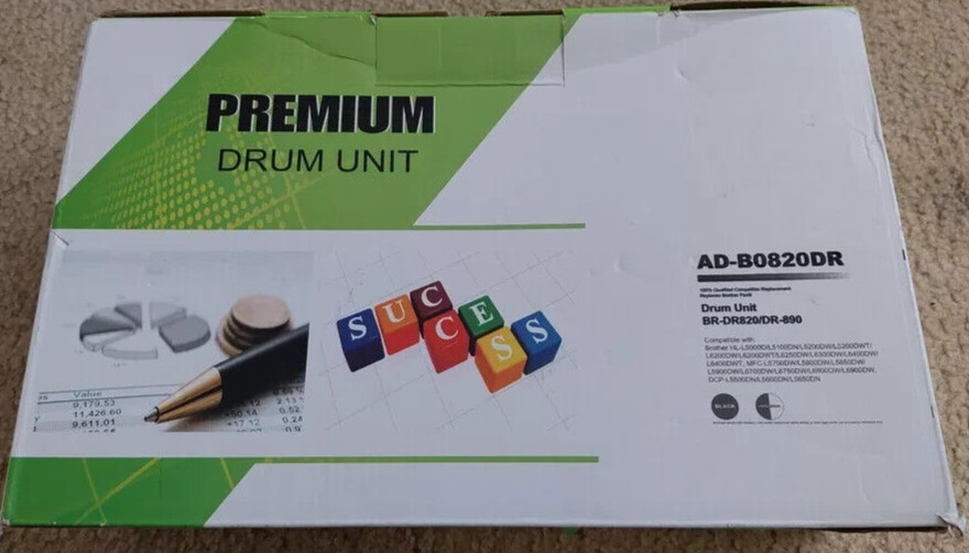 NEW Premium Drum Toner Unit AD-B0820DR - Open Box - Free US Shipping