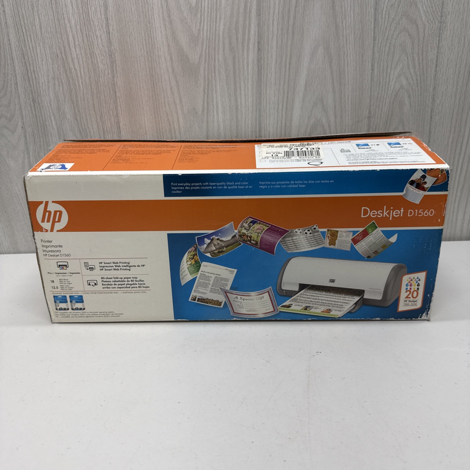 HP Deskjet D1560 Standard Inkjet Printer -  NEW OPEN BOX