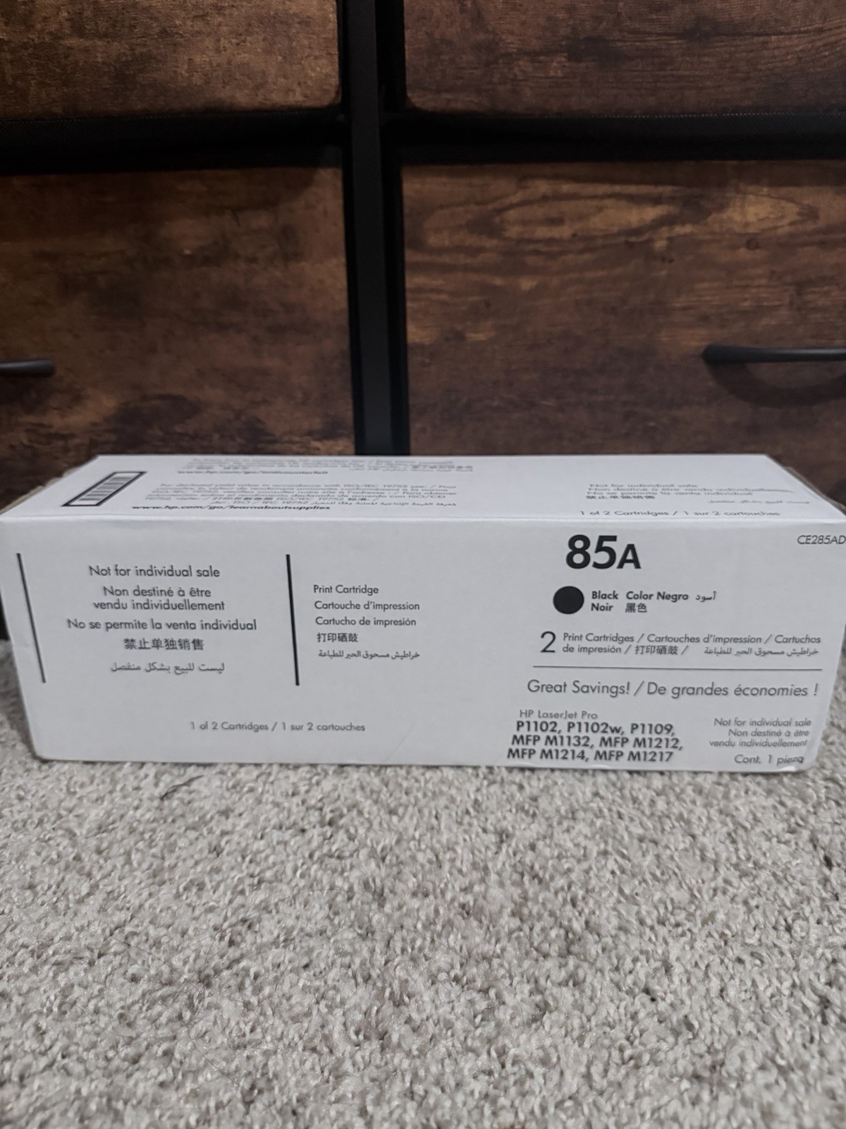 GENUINE HP 85A CE285AD  Black Original LaserJet Toner Cartridge (1 Cartridge)