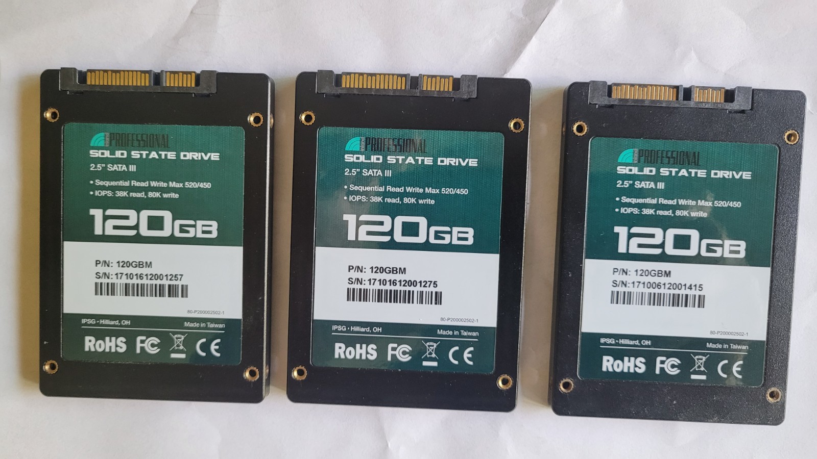 Inland Professional 120GB 2.5" 6Gb/s SATA III SSD P/N: 120GBM Lot 3