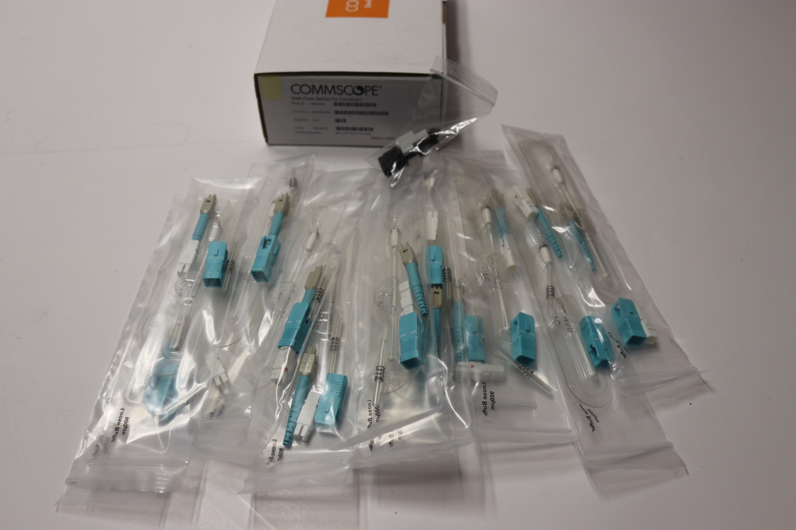 12x Pack Commscope Fiber Optic SC OM3/OM4/OM5 Qwik-Fuse Splice-On Connector