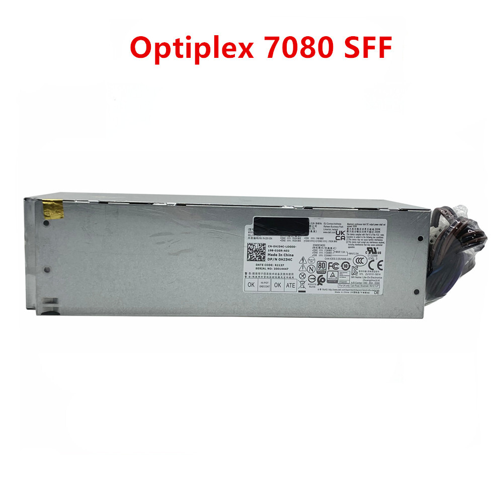 For Dell 7080 SFF 6Pin 200W Power Supply 0KMJP5 0664DM 0HJ34C 664DM AC200EBS-01