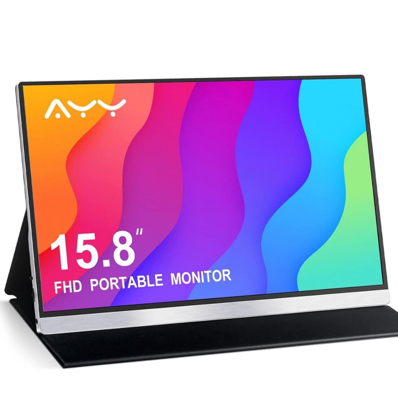 AYY Portable Monitor 15.8 Inch FHD 1080P Portable External Second Monitor HDMI