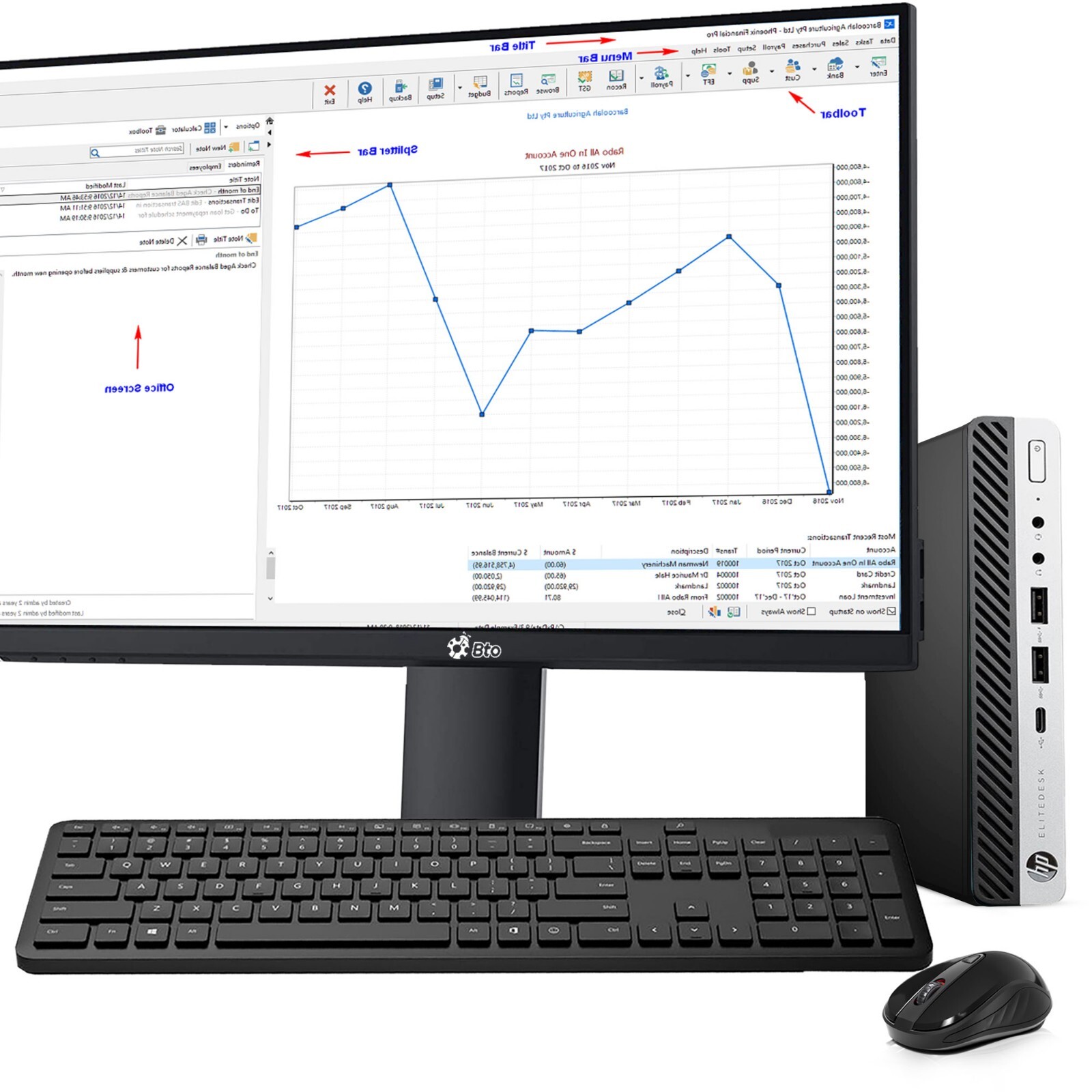 HP Desktop Mini PC Intel i5-8th 32GB 2TB SSD New 24" LED Built-in Wi-Fi Win 11