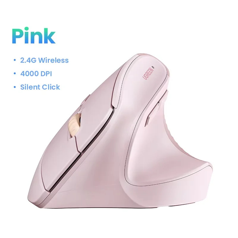 Ergonomic Vertical Wireless Mouse 4000DPI for Mac & Laptops - Comfort & Precisio
