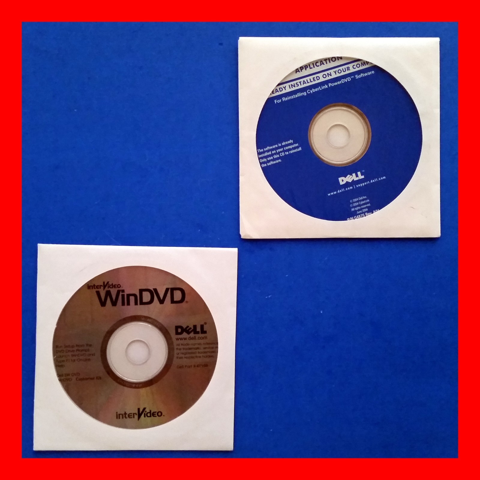 Dell OEM Software Lot CyberLink PowerDVD InterVideo WinDVD Re-installation Discs