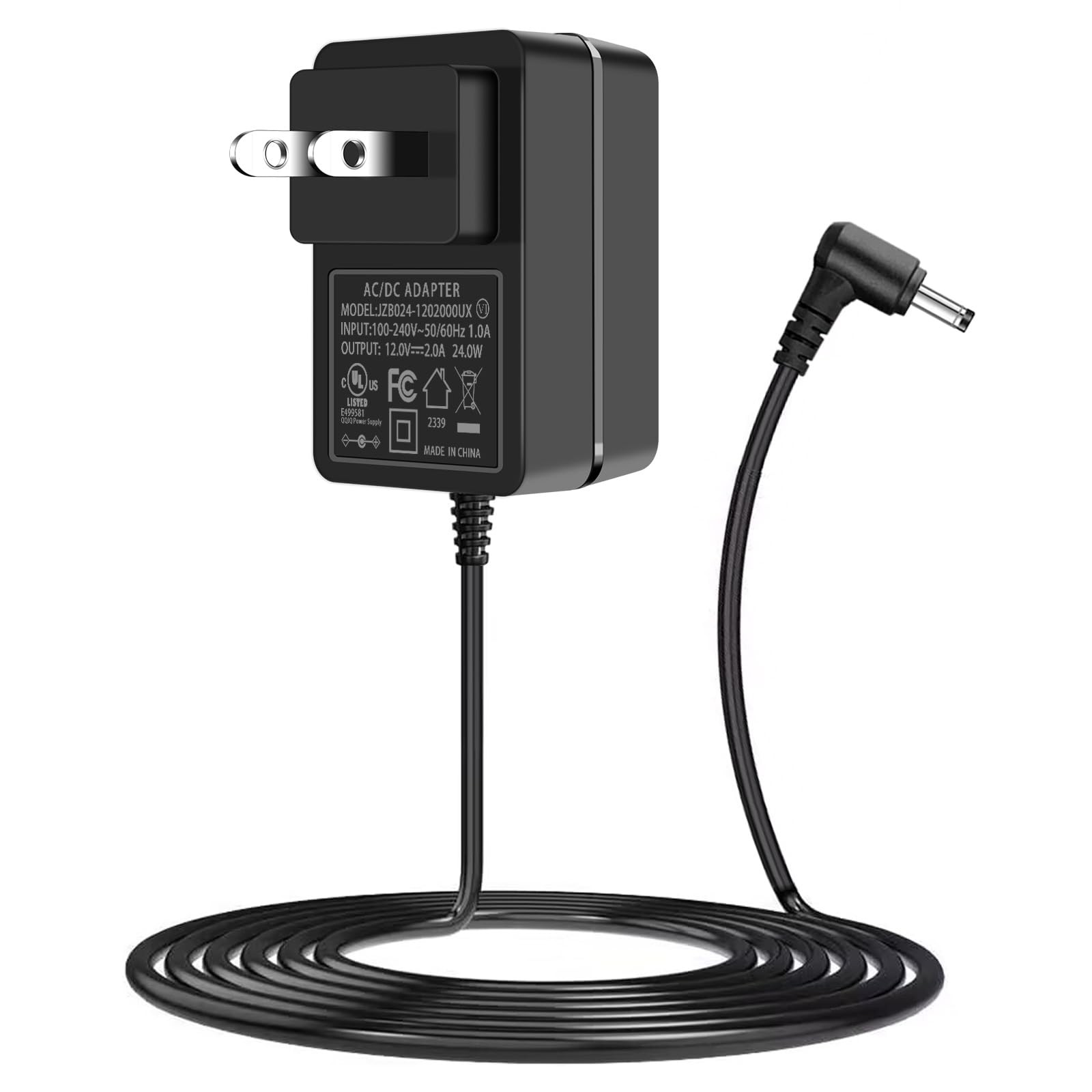 Replacement for Gateway Laptop Charger, 12V 2A Power Supply. black