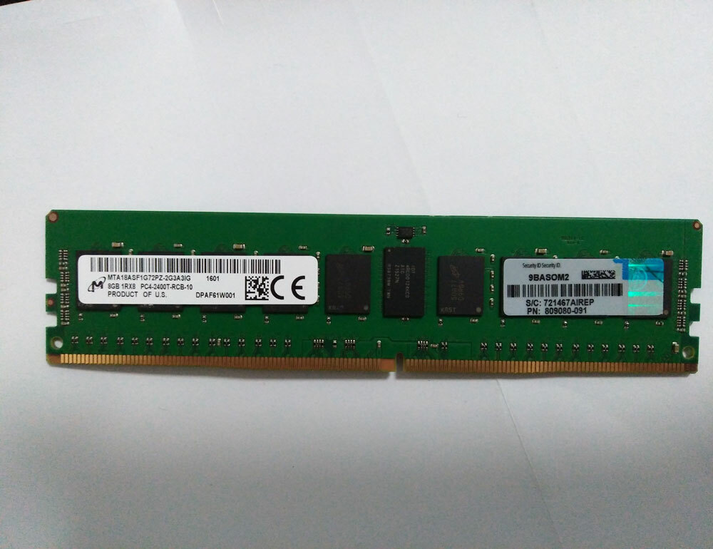HP 805347-B21/809080-091/819410-001- 8GB 1RX8 PC4-2400T-R MEMORY KIT