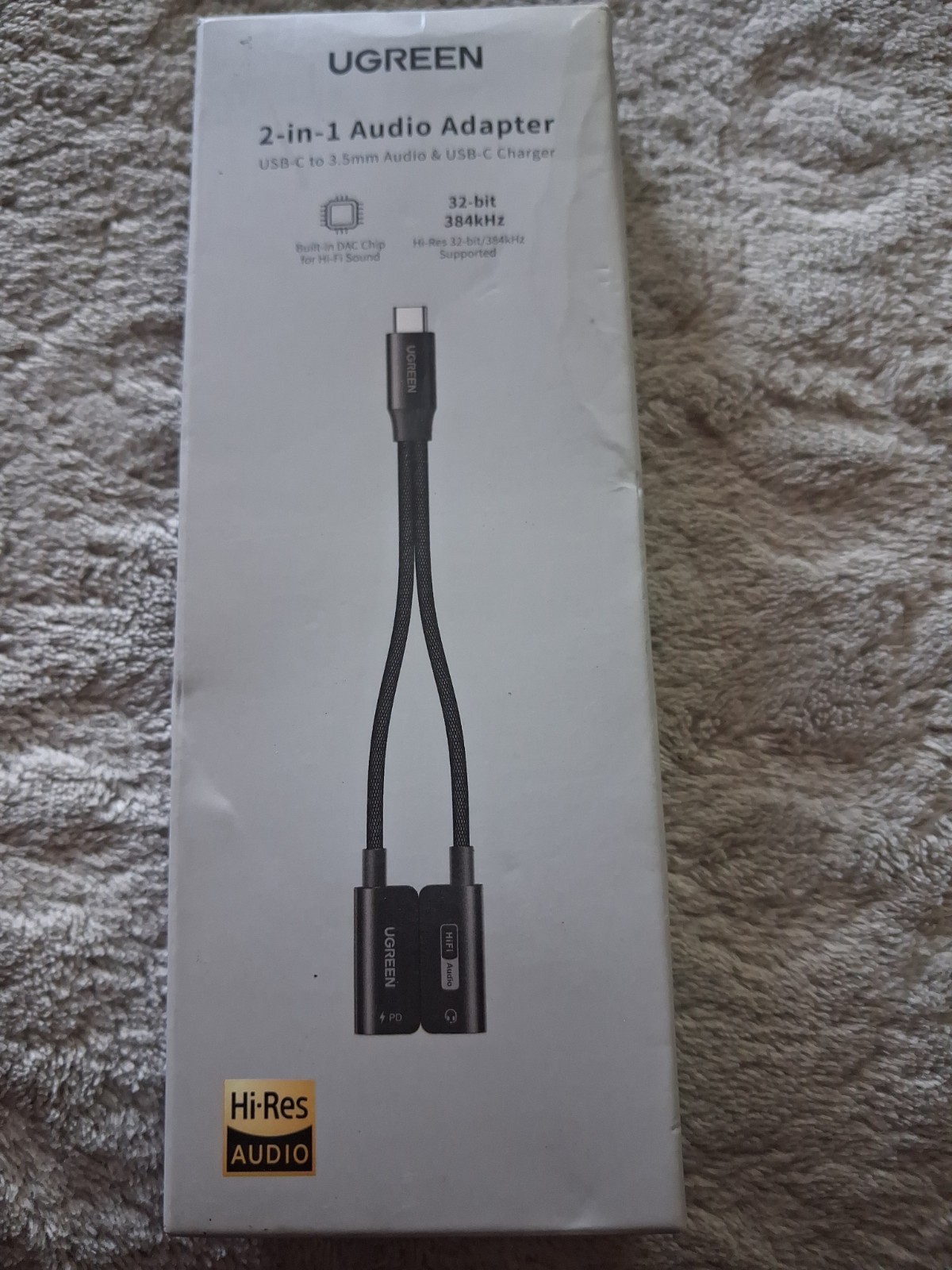 UGreen 2 In 1 Audio Adapter Usb-c To 3.5mm
