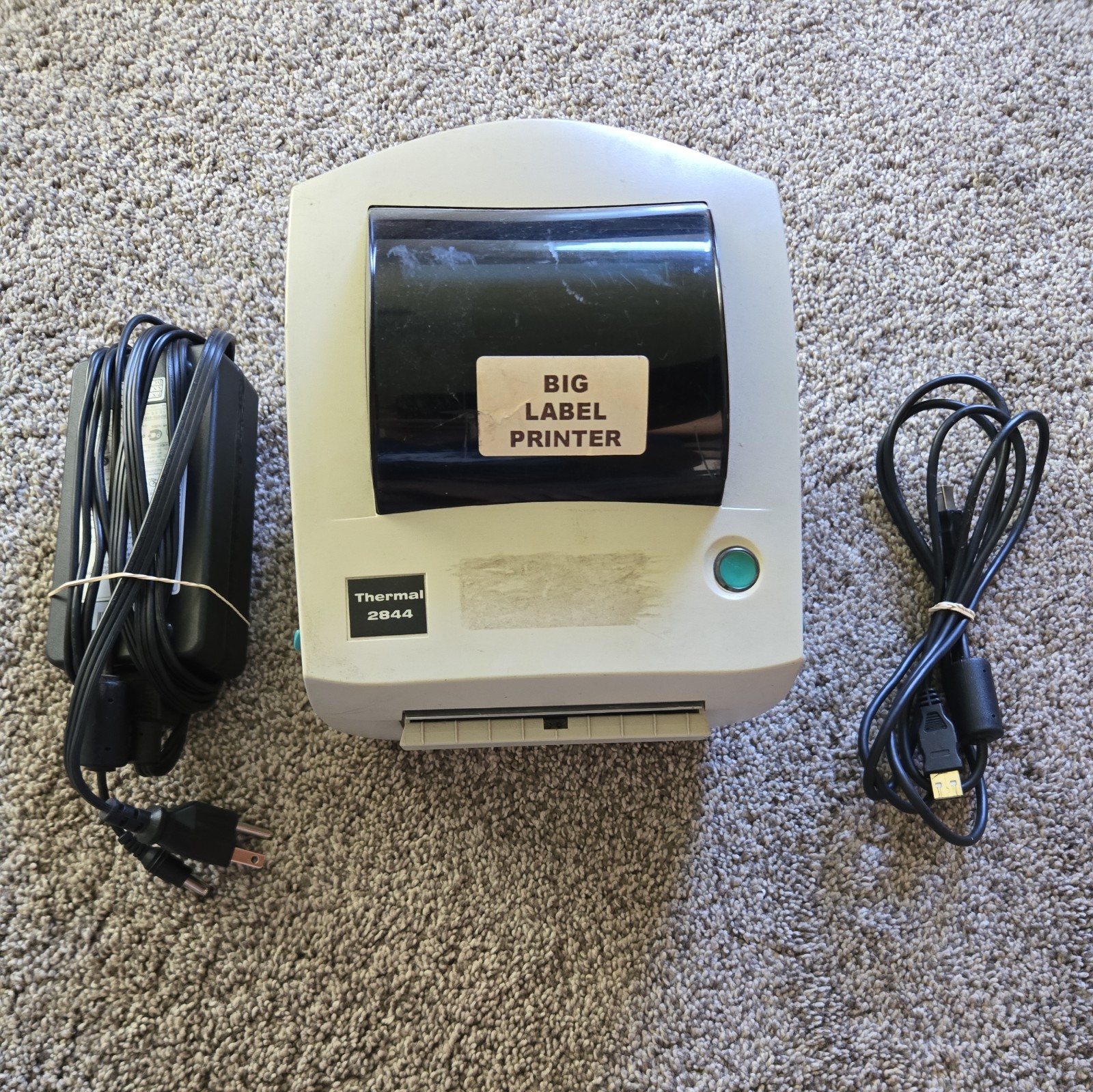 Zebra LP 2844 UPS printer with power, USB and 250 labels .