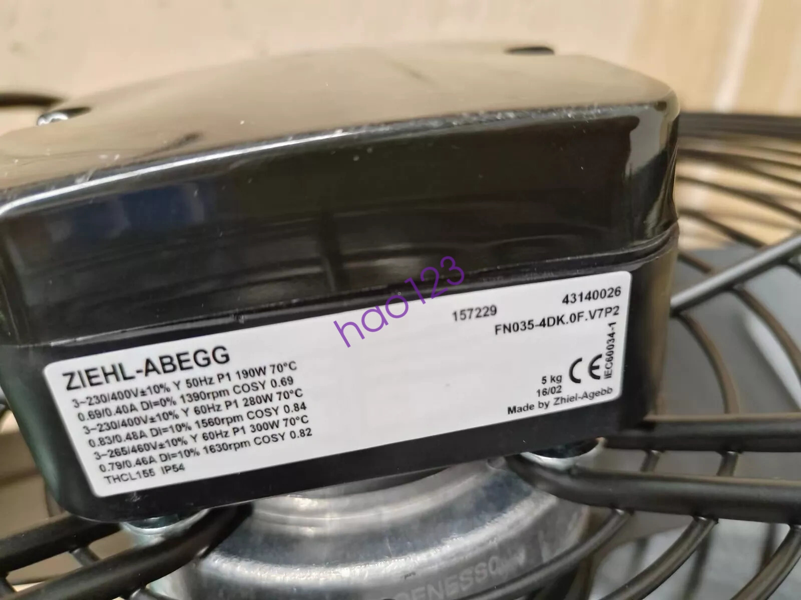 One Ziehl abegg FN035-4DK.0F.V7P2 Axial Fan New Fast Shipping DHL/FedEx