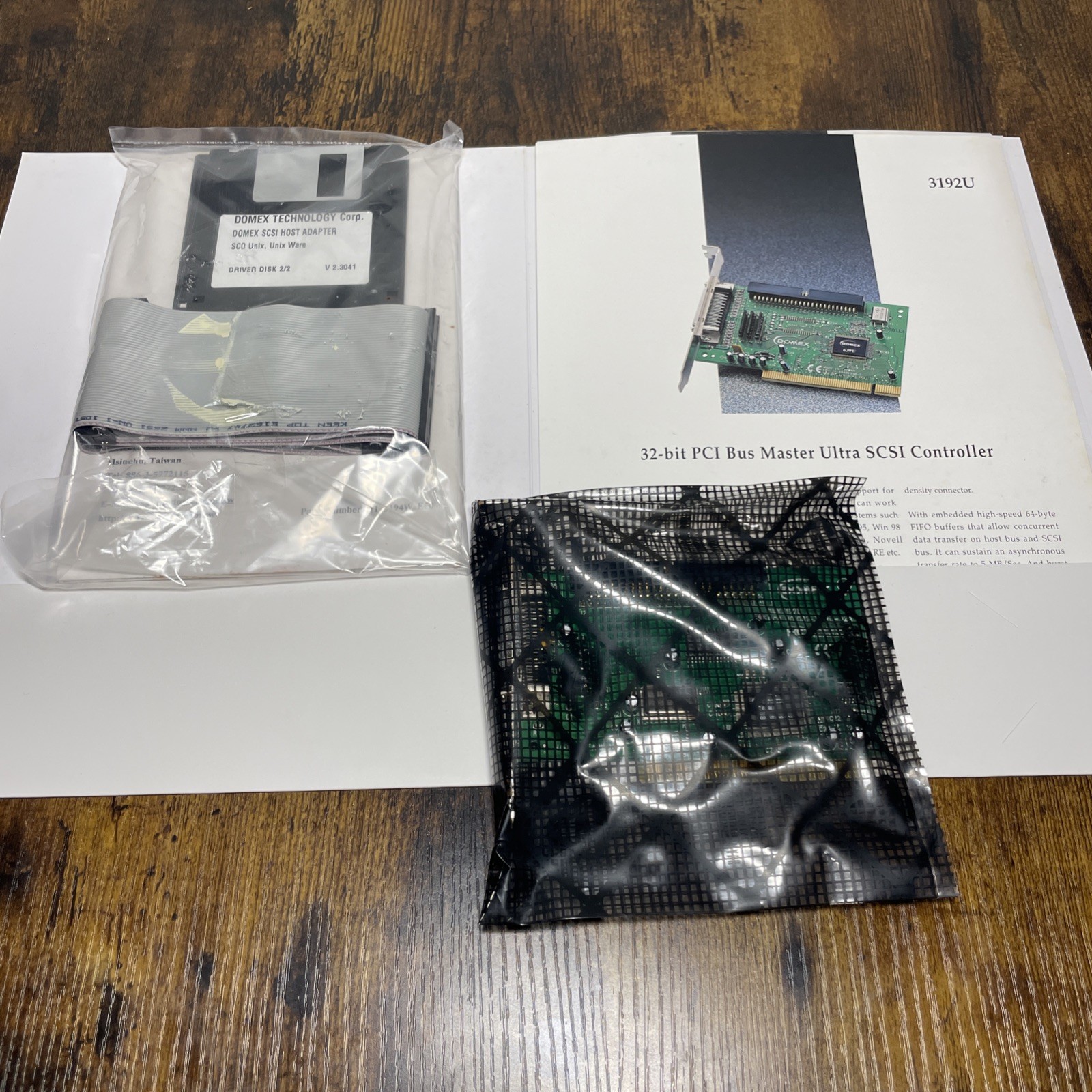 Vintage Domex DMX3192U 901-3192U-002U SCSI Controller Card BRAND NEW Full Set