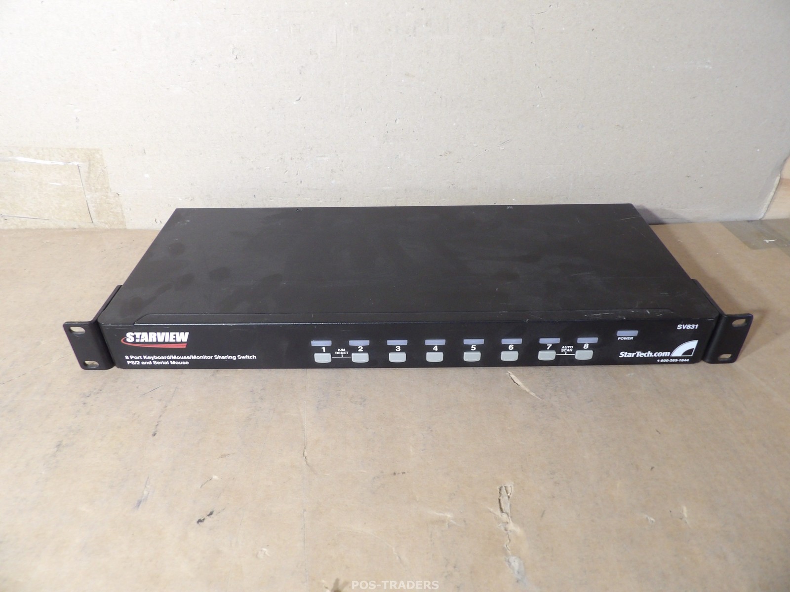 STARVIEW SV831 8-Port Keyboard/Mouse/Monitor Sharing Switch - INCL RACK EARS