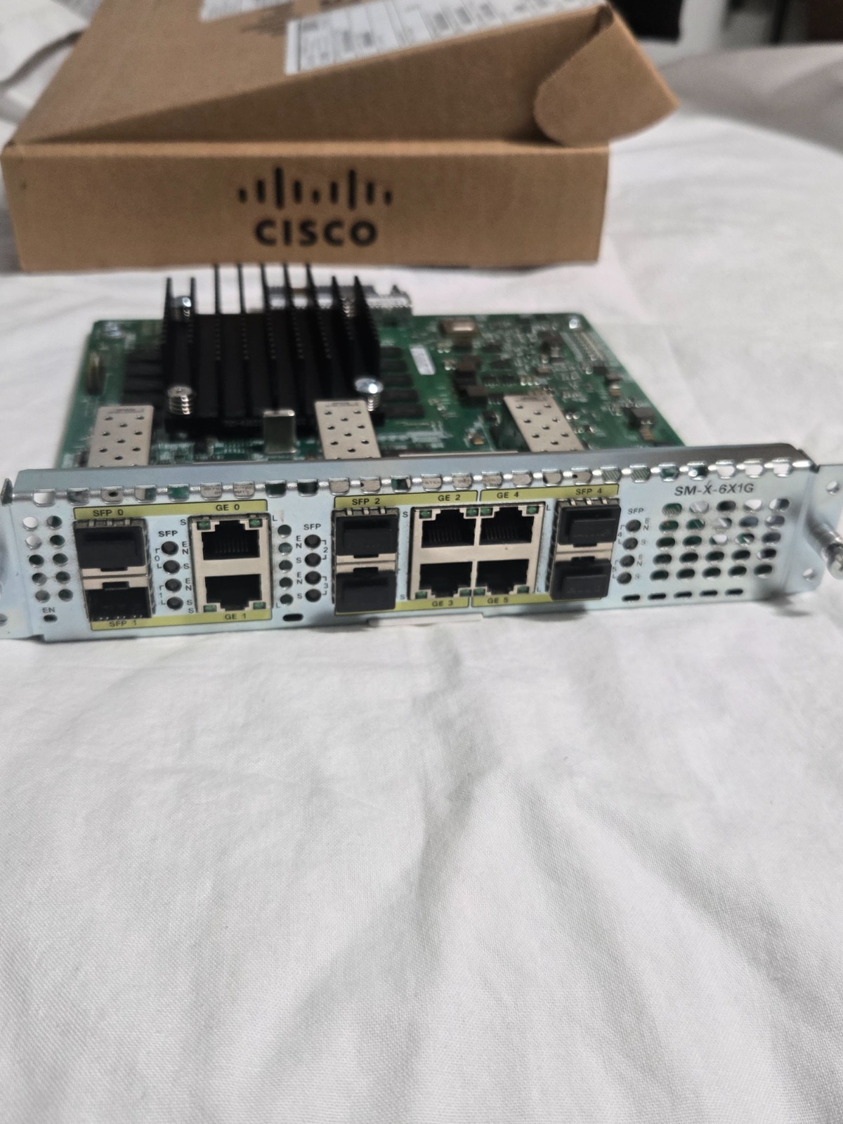 Cisco SM-X-6X1G 6-Port SFP Gigabit Ethernet Dual Mode GE / SF ISR44 Module
