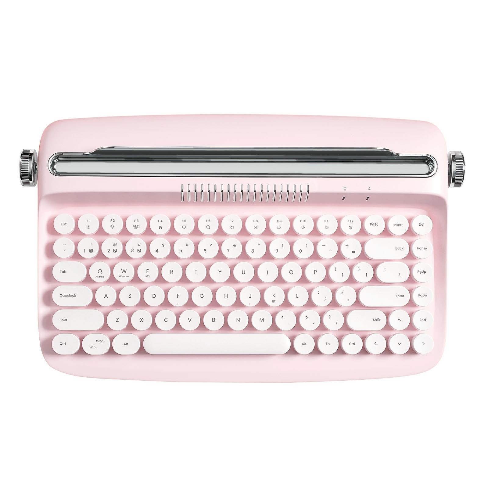YUNZII ACTTO B303 Wireless Bluetooth Retro Typewriter Keyboard Pink