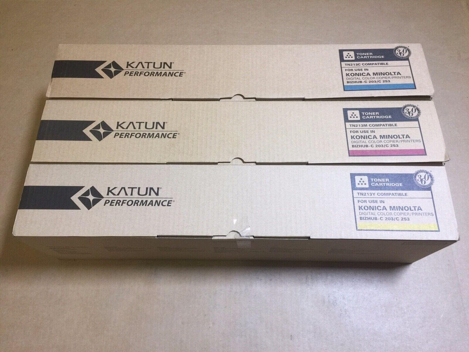 Katun Compatible With Konica Minolta TN213 CMY Full Color Set - For BH C203 C253