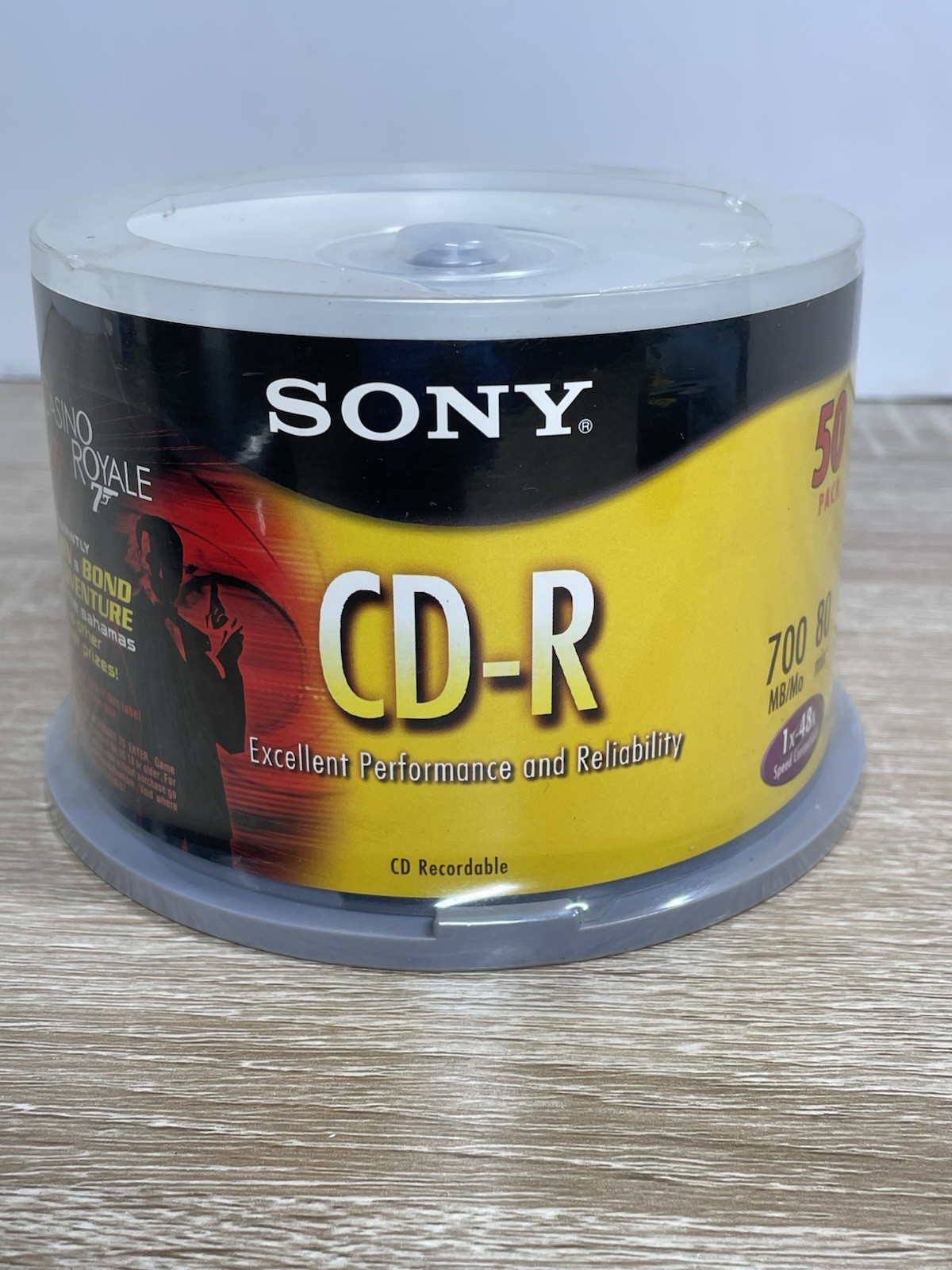 Sony CD-R 50 Pack 700MB 80 Min 1x-48x Blank Recordable Discs New Sealed