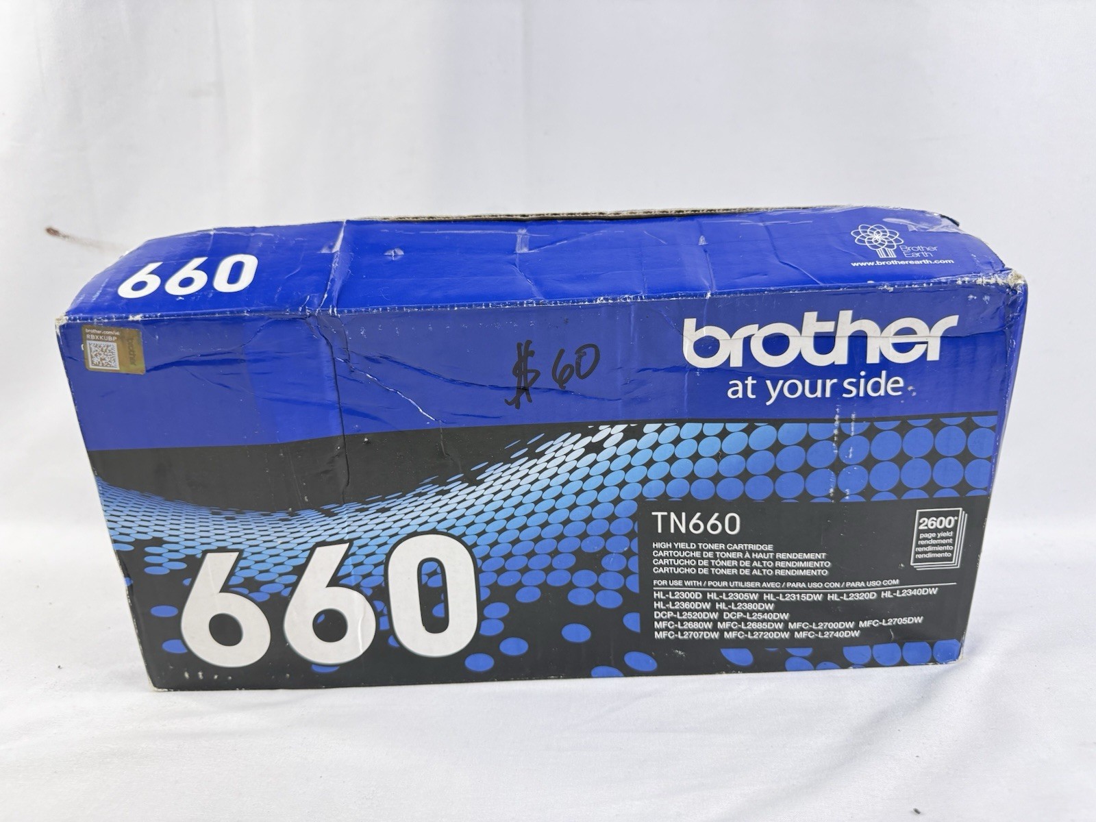Brother TN660 Black Toner Cartridge Genuine OEM New Sealed TN-660