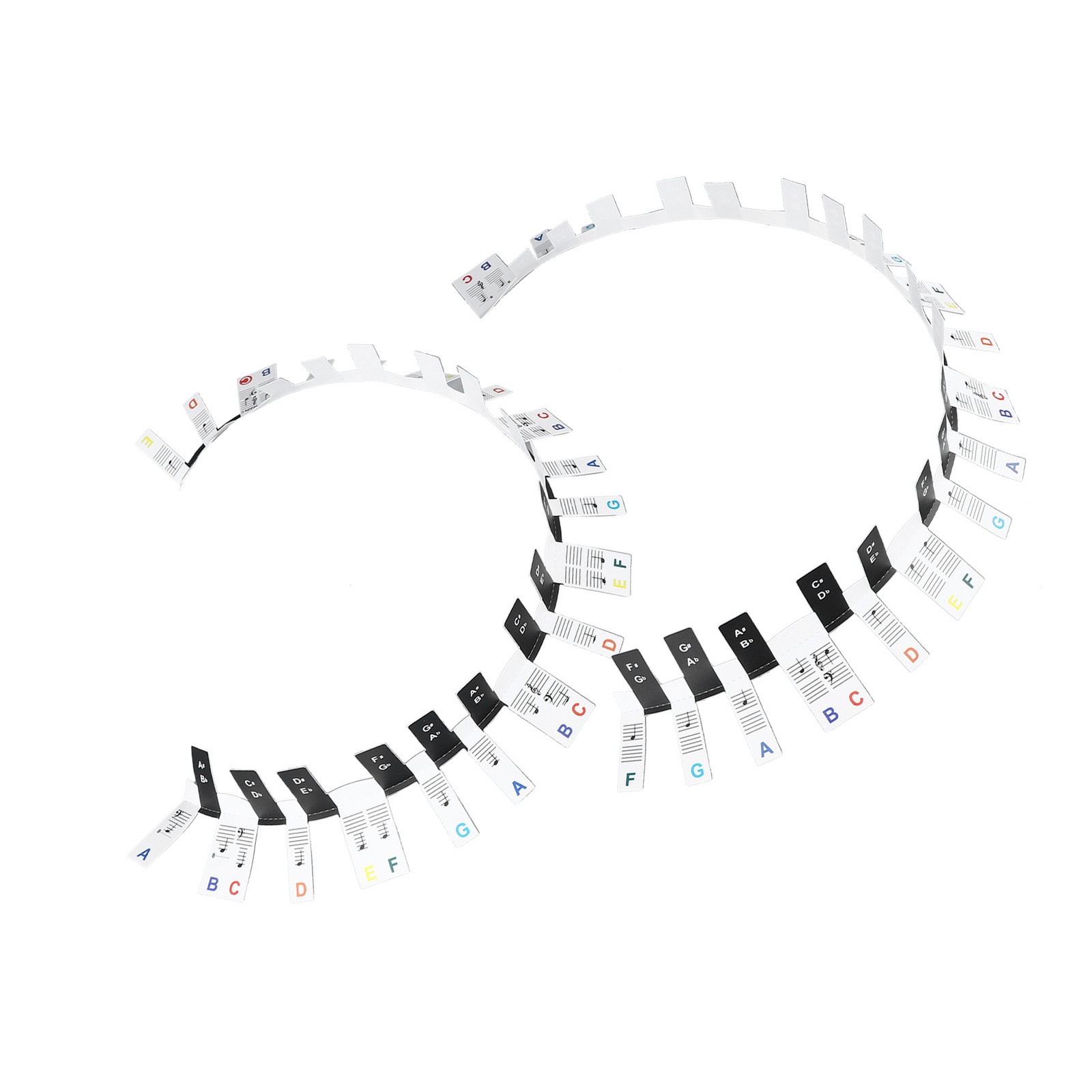 Removable 88 Key Piano Keyboard Note Labels Colorful Notes Guide Letters ☆