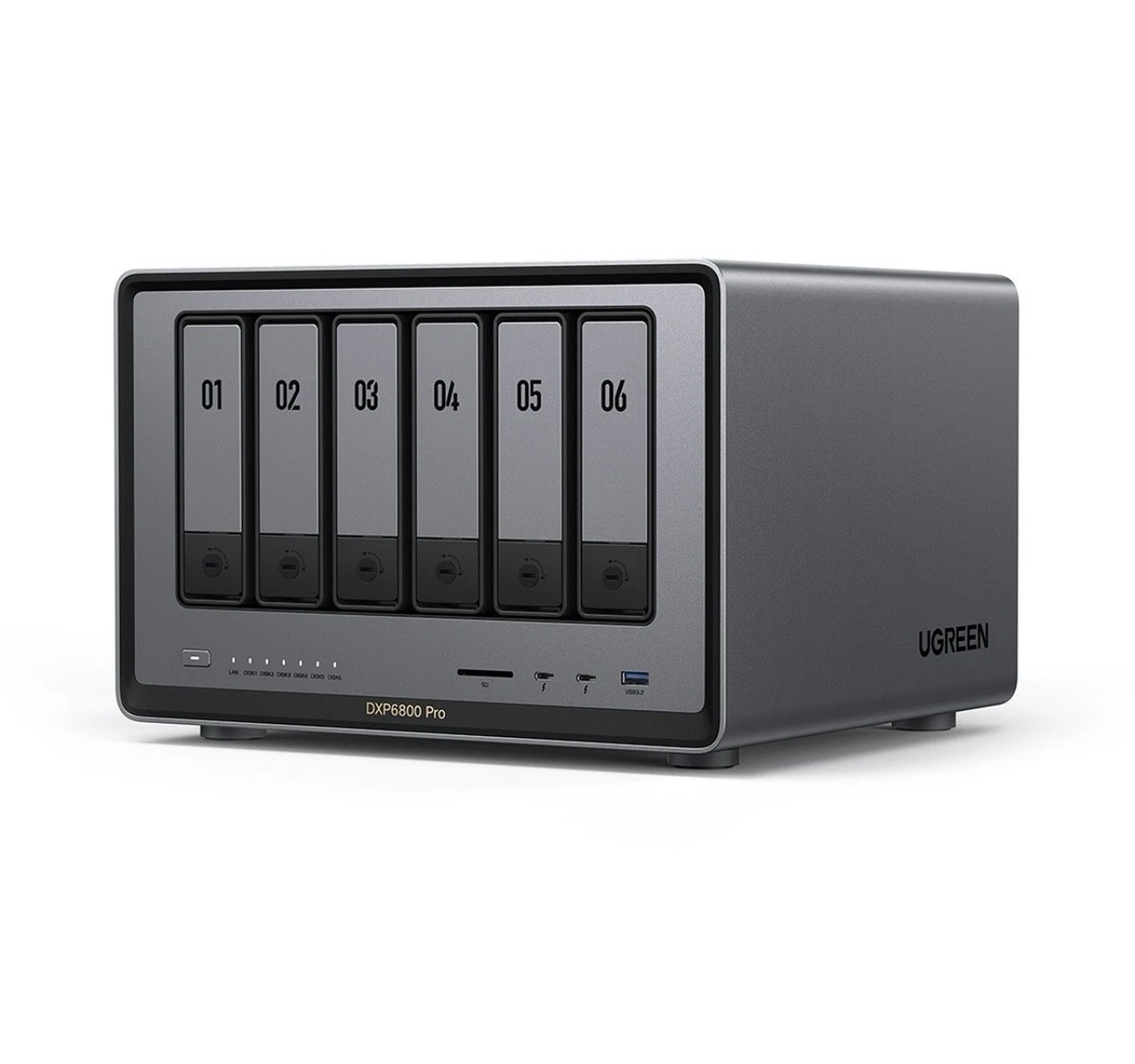UGREEN NASync DXP6800 Pro 6-Bay NAS Enclosure, Diskless. 8gb Ram