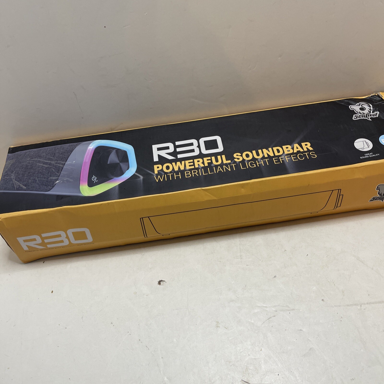 SOULION R30 Computer Speakers, USB Powered Small PC Speakers, Colorful RGB Light