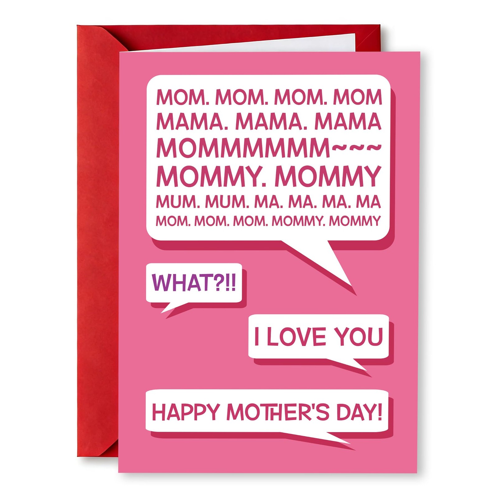 Mother s Day Card Son Daughter I Love You Funny Greeting Envelope PTRUKD Mothers