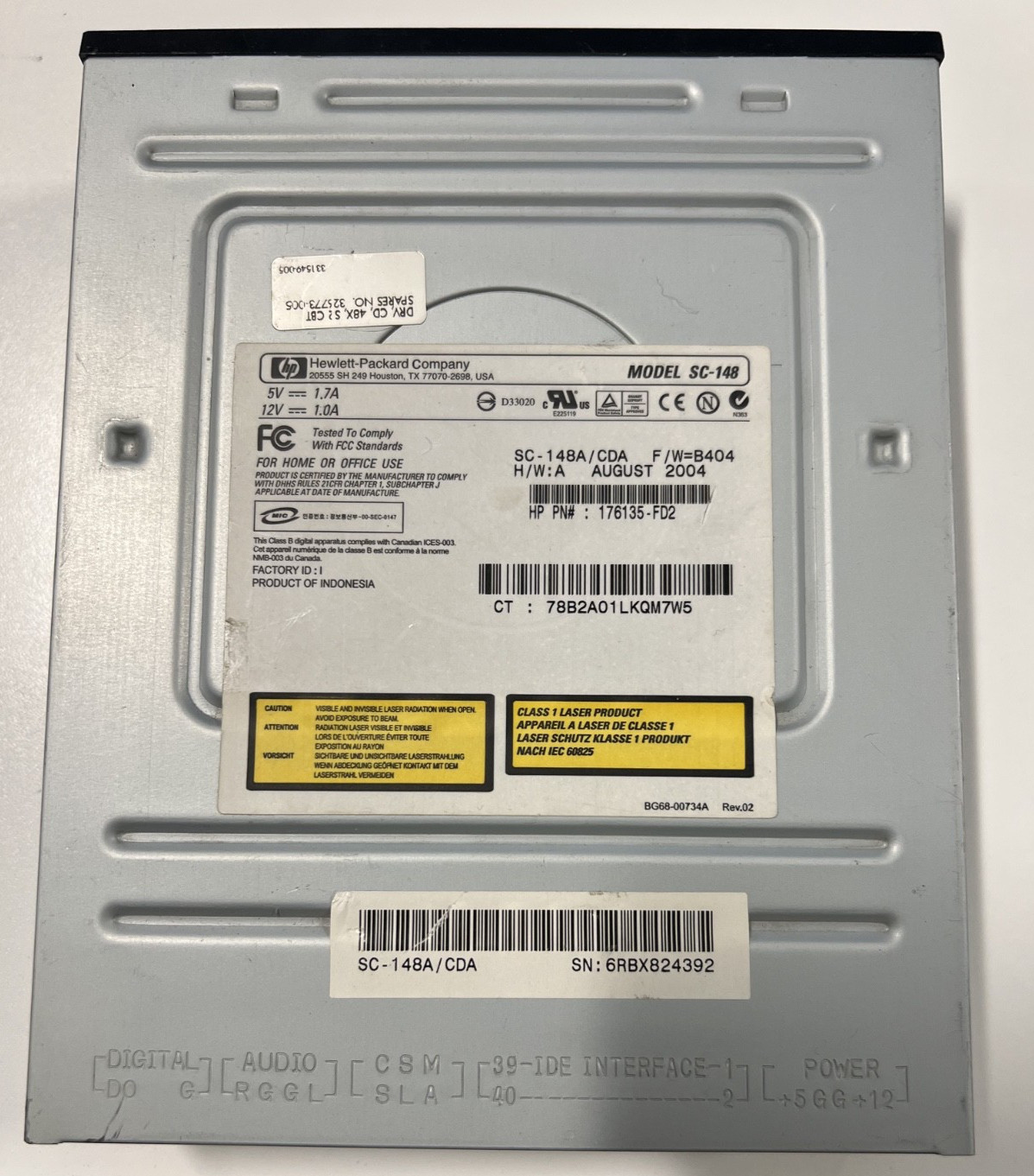 176135-FD1 HP SC-148 G3 48x IDE CD-ROM