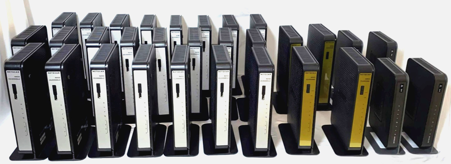 Lot  x 31 - NETGEAR CG3000D v1 & v2, & CG45000BD Cable Modem Routers - READ
