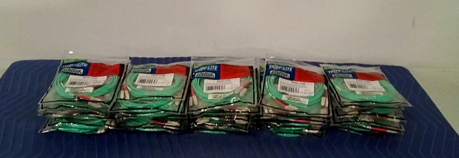 *LOT OF 50*NEW Tripp Lite N806-03M 10Gb Multimode Duplex 50/125 LSZH Fiber Patch