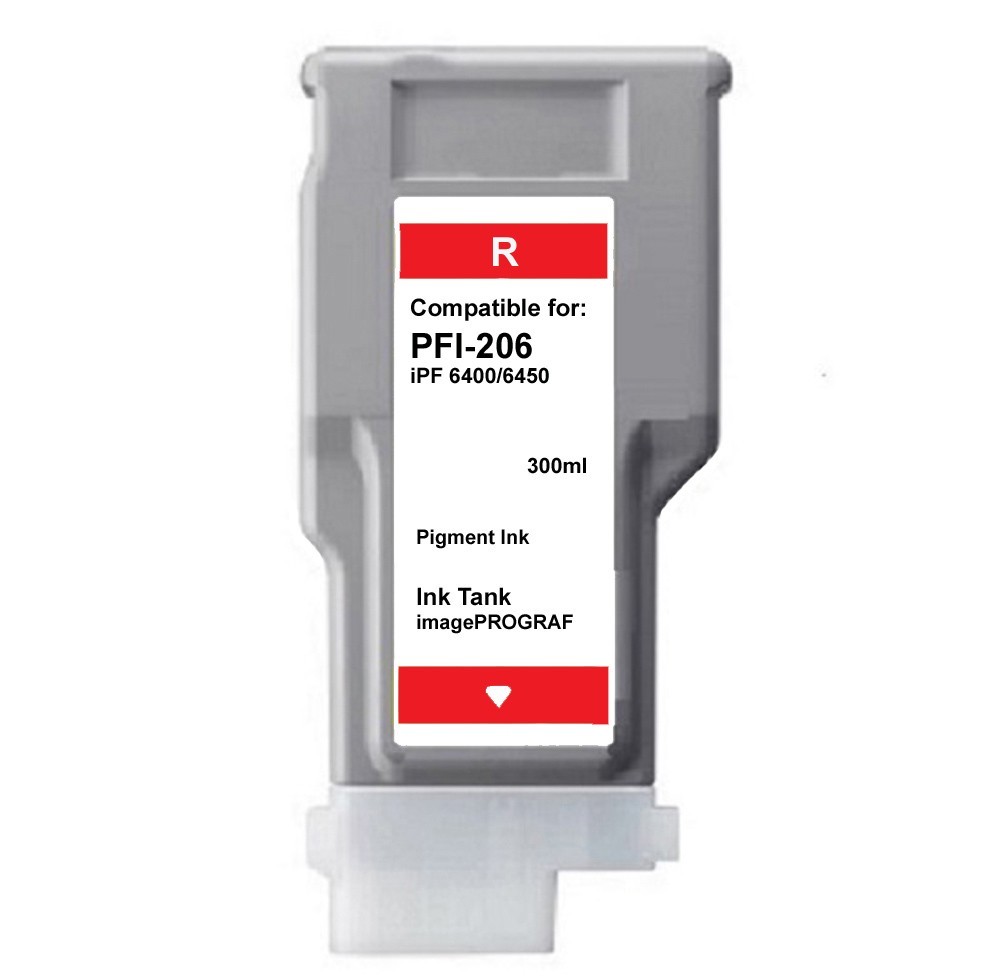 PFI-206 Red Ink Tank Cartridge for Canon IPF 6400s 6400 6450 Printer PFI206R