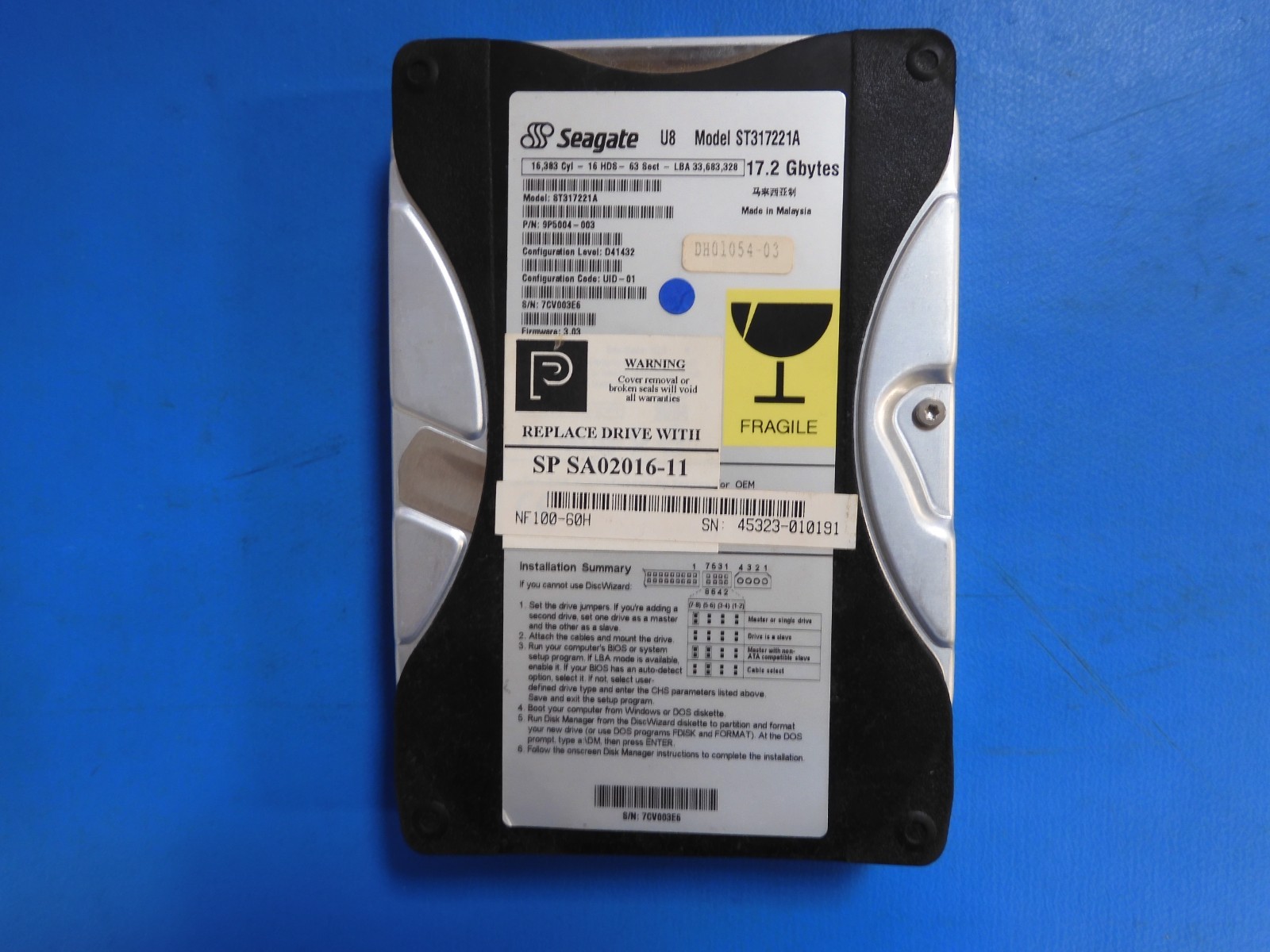 Seagate ST317221A 9P5004-003 17.2GB 3.5" IDE Hard Drive U8 Model Retro PC NOS